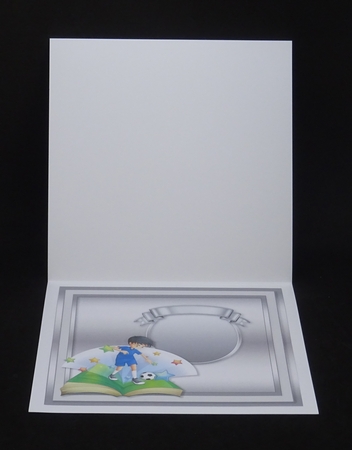 Boy Playing Football Matching 8inx8in Insert Plate by Joan Prince
