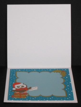 8 x 8 Christmas Little Hoot Owl's Letter for Santa Insert by Joan Prince