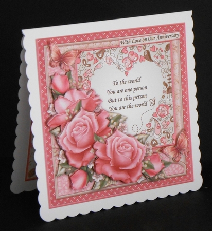 You Are the World Pink Roses Verse 8x8 Mini Kit by Joan Prince
