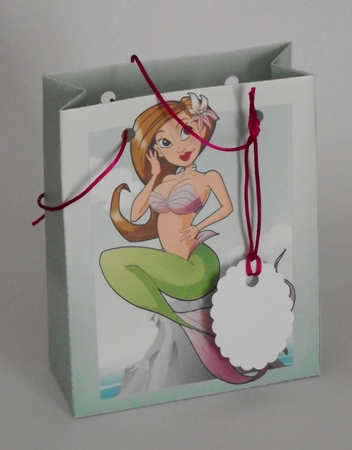 Brown Hair Mermaid Dudess Gift Bag by Joan Prince