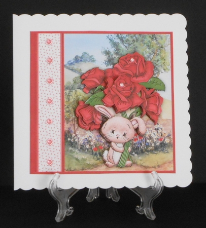 Rose Bloom Bunny Valentine's Mother's Day 7.5 Mini Kit by Joan Prince