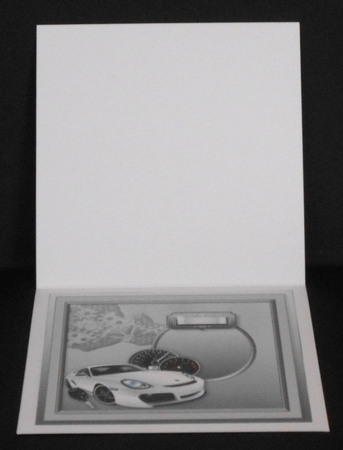 White Porsche Car on a Steel Surface 8inx8in Decoup Mini Kit by Joan Prince