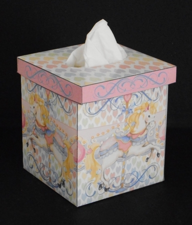 Carousel Tissue Box Cover Kleenex by Joan Prince