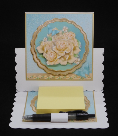 Cream Roses Stacked Layer Card Mini Kit by Joan Prince