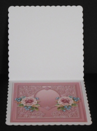 Lilac Roses with Metallic Corners Matching 8x8 Insert Plate by Joan Prince