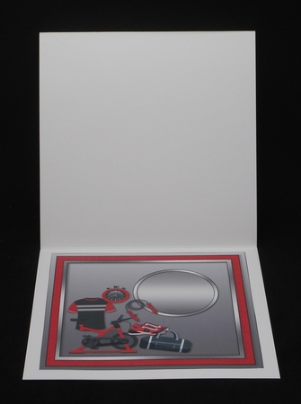 Male Fitness Equipment 8in x 8in Decoupage Mini Kit by Joan Prince