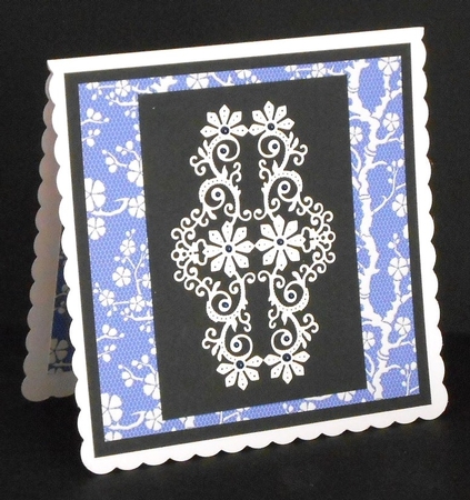 8" x 8" Cherry Blossom Embossed Lace Set Three Backing Paper by Joan Prince