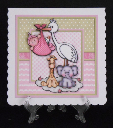 New Baby Girl Stork Mini Kit by Joan Prince
