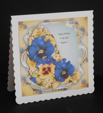 Beautiful Summer Pansies Card Mini Kit by Joan Prince