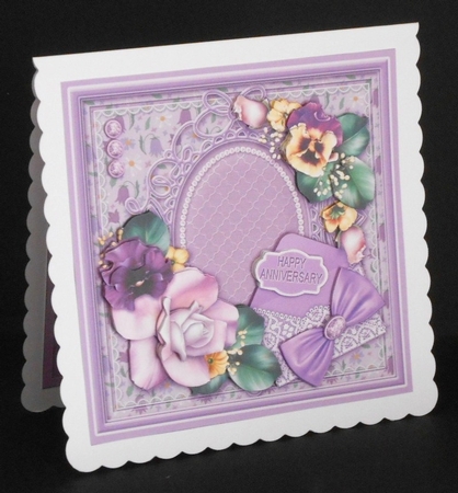 Mixed Floral on a Fancy Frame 8in x 8in Decoupage Mini Kit by Joan Prince