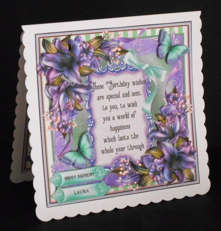 Lilac Lilly Verse Card Front Kit by Joan Prince