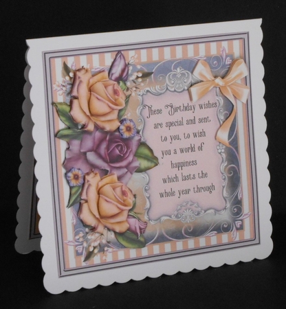 Beautiful Rose Verse Card Front Kit by Joan Prince