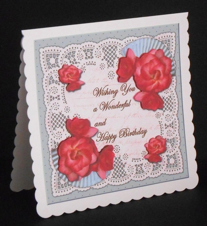 Romantic Birthday Roses by Joan Prince