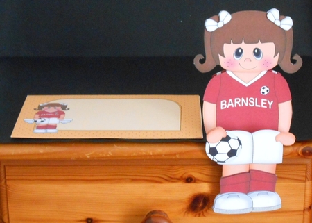 3D On the Shelf Card Kit - Little Footballer Carletta Plays for Barnsley by Joan Prince