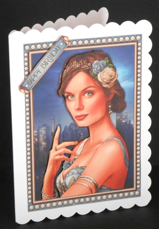 Art Deco Lady Athena Light Blue by Joan Prince