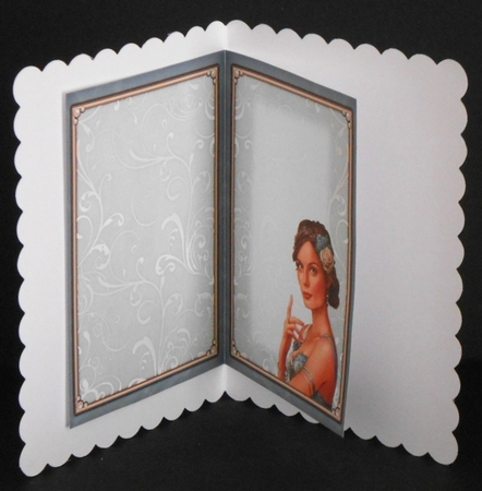 Art Deco Lady Athena Light Blue Insert by Joan Prince