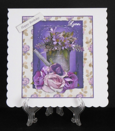 Garden Flowers Topper with Decoupage Layers by Joan Prince