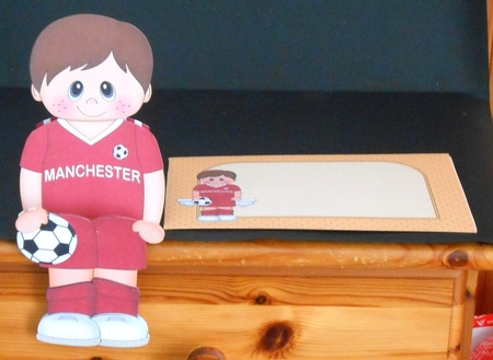 3D On the Shelf Card Kit - Little Footballer Tyron Plays for Manchester by Joan Prince