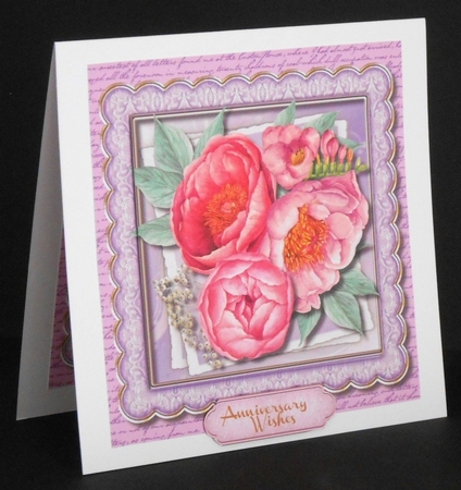Beautiful Lilac Roses in a Scalloped Frame  2 by Joan Prince