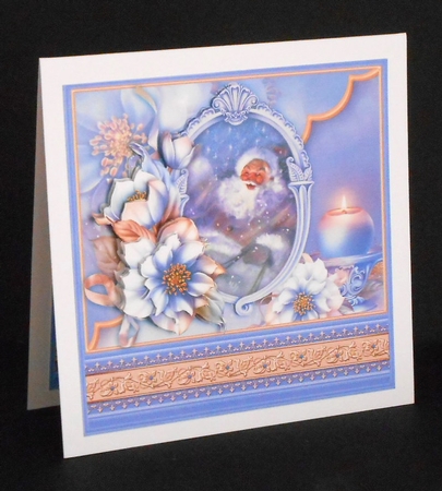 SANTA CLAUS & FROSTED FLORALS 8x8 Christmas Mini Kit by Joan Prince