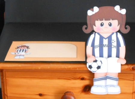 3D On the Shelf Card Kit - Little Footballer Madison plays for Bromwich by Joan Prince