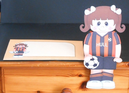3D On the Shelf Card Kit - Little Footballer Joline plays for Hull by Joan Prince