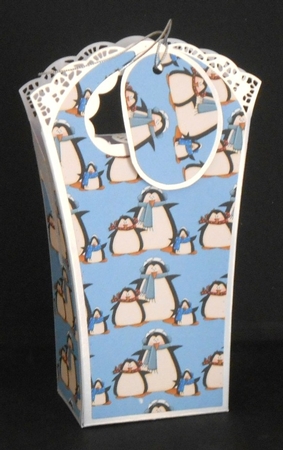 Penguins at Christmas Backing Paper 1 by Joan Prince