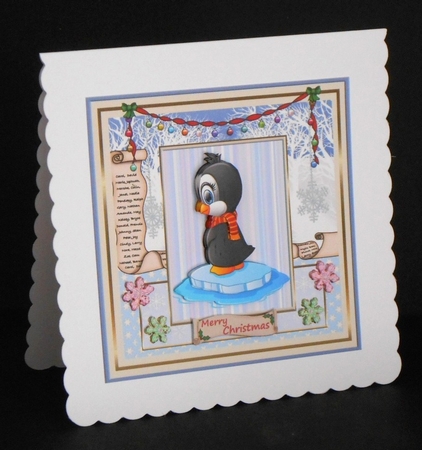 Christmas Girly Penguin Topper by Joan Prince