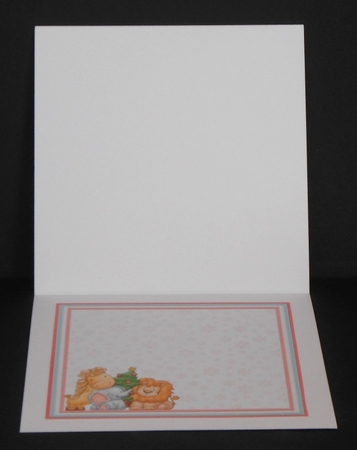 ANIMALS CHRISTMAS TREE 8x8 Baby Girl or Children Decoupage & Insert Kit  by Joan Prince