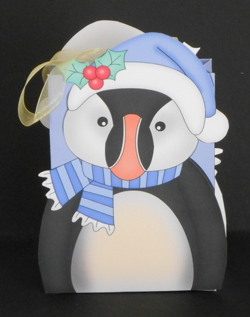 3D Christmas Little Puffin Pilchard Gift Bag Mini Kit by Joan Prince