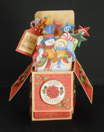 Christmas Carols Snowman Pop Up Box  by Joan Prince