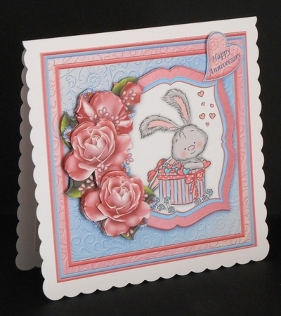 BUNNY LOVE 8x8 Decoupage & Insert Mini Kit All Occasions by Joan Prince