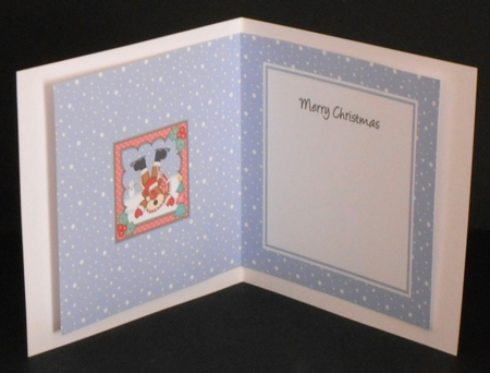 Christmas OOps Rudolph goes Ice Skating insert square landscape by Joan Prince