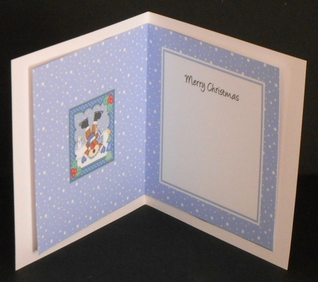 Christmas OOps Rudolph goes Ice Skating insert square landscape by Joan Prince