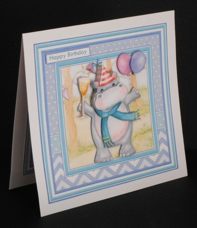 HIP HIPPO RAY ITS YOUR BIRTHDAY 8x8 Decoupage & Insert Mini Kit by Joan Prince