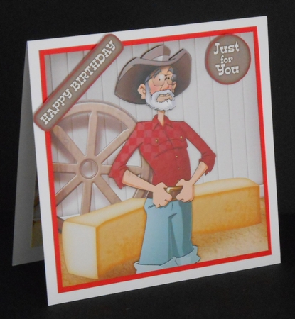 Line Dancer Dude Beard 8x8 Quick Card by Joan Prince