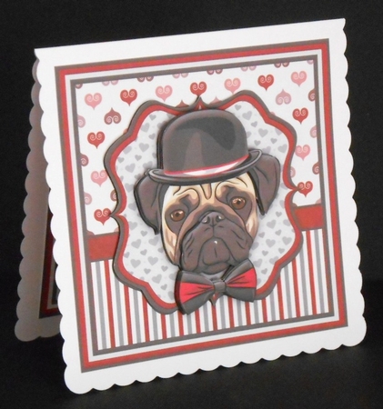 PUGS N KISSES 8x8 Various Occasions Decoupage & Insert Mini Kit by Joan Prince