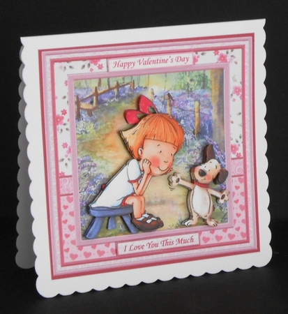 LOVE YOU THIS MUCH 8x8 Decoupage & Insert Mini Kit Optional Florals by Joan Prince