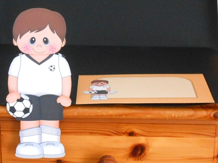 3D On the Shelf Card Kit - Little Footballer Clifton by Joan Prince