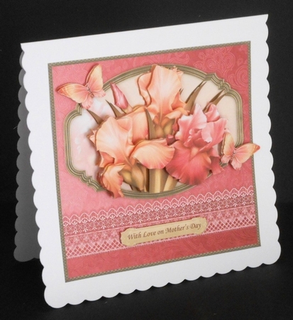 DUSKY IRIS BLUSH 7.5 All Occasions Decoupage & Insert Mini Kit by Joan Prince