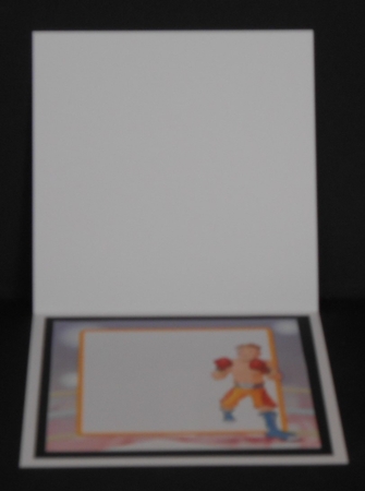 Boxer Dude Yellow 8x8 Quick Card Insert by Joan Prince