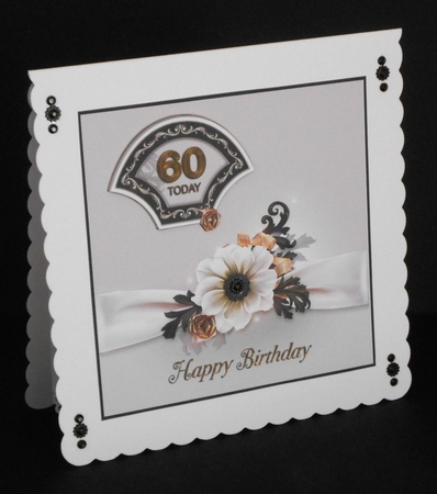 Black & White 60th Birthday Card by Joan Prince