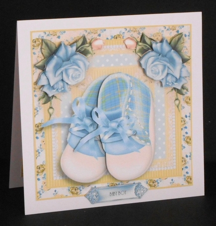 Little Steps Boy Card Front Kit by Joan Prince