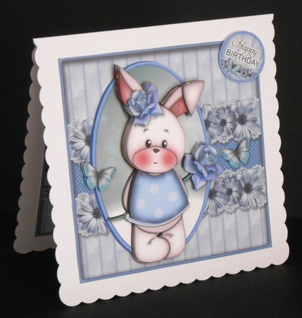 Happy Birthday Bunny Mini Kit. Mothers Day. Easter. Birthday. by Joan Prince