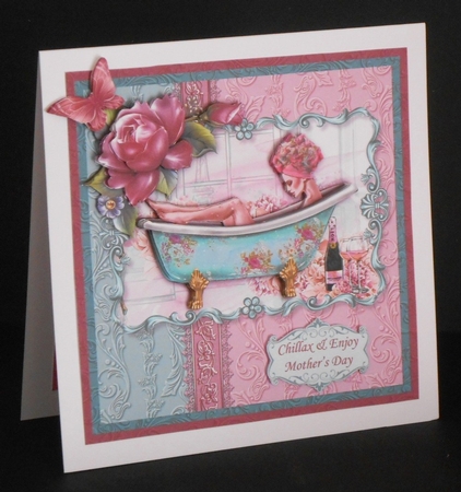 CHILLAX 8x8 Female Decoupage & Insert Mini Kit Birthday or Mothers Day by Joan Prince