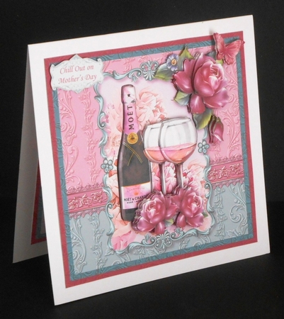 CHAMPAGNE CELEBRATIONS 8x8 All Occasions Decoupage & Insert Mini Kit by Joan Prince