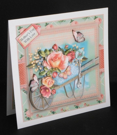 Vintage Rose Barrow Card Front Kit by Joan Prince
