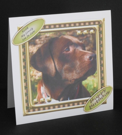 JJ LOVE MY DOG LABRADOR RETRIEVER 8X8 CHOCOLATE INSERT BLANK by Joan Prince