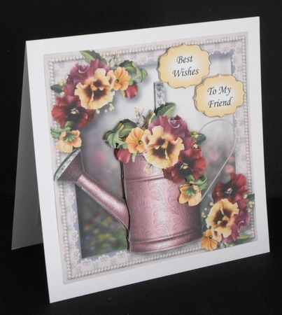 Muted Pansies Watering Can by Joan Prince