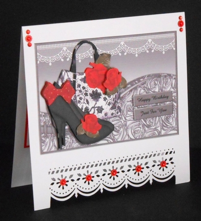 Handbag, Shoes & Red Roses by Joan Prince